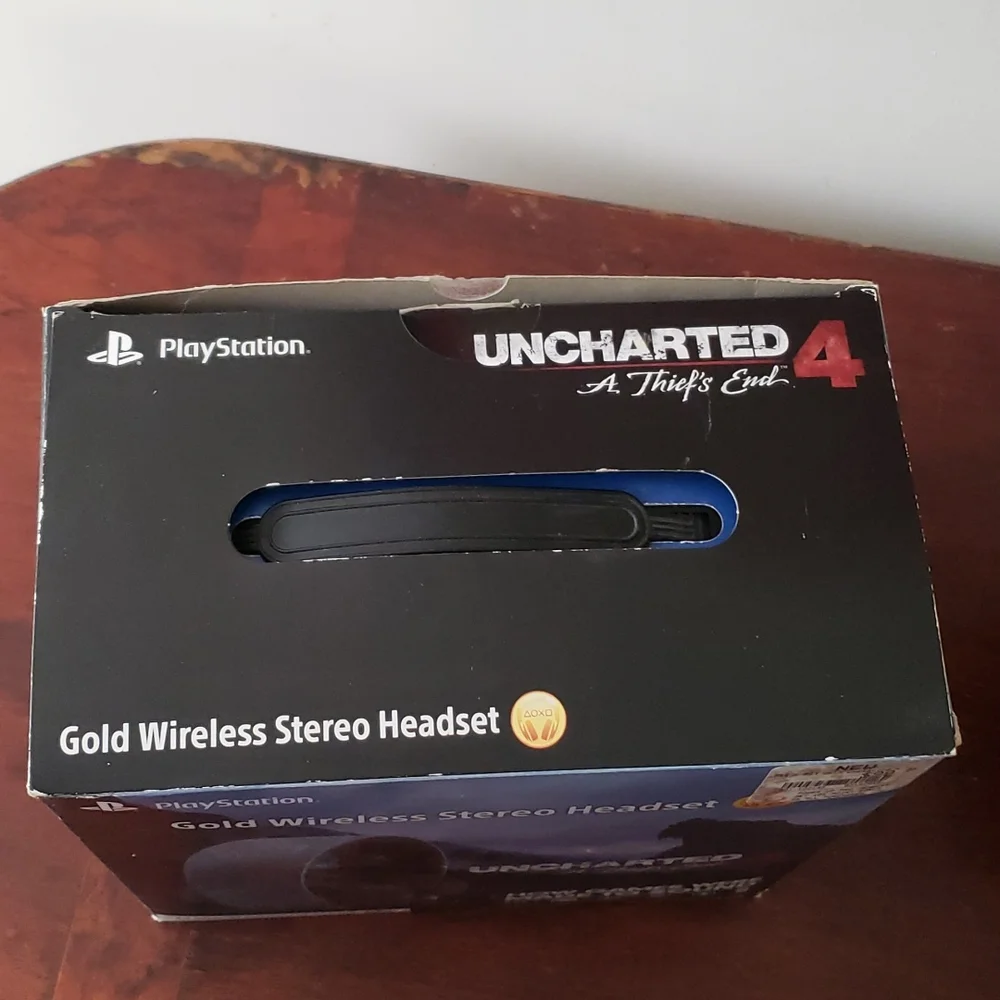 Uncharted 4 Sony Gold Wireless Stereo Headset PS4, PS3, Vita Compatible …